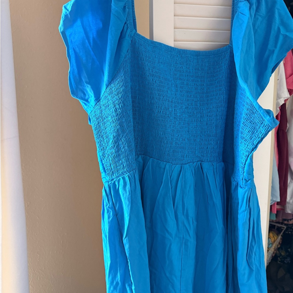 Terra & Sky Vibrant Blue Dress - Picture 3 of 4